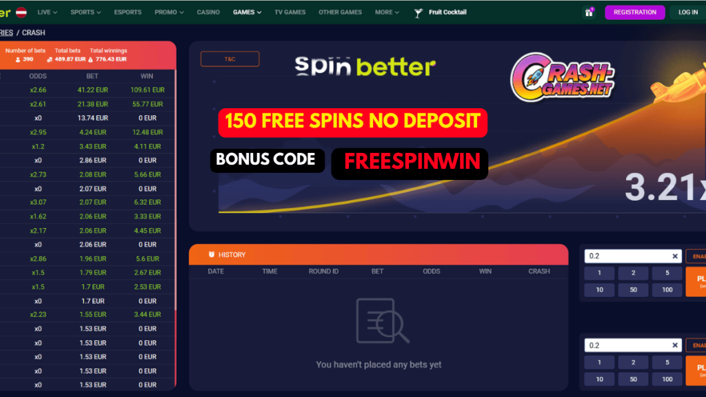 Screenshot of a crypto crash game where the multiplier climbs to 50 × before the rocket crashes