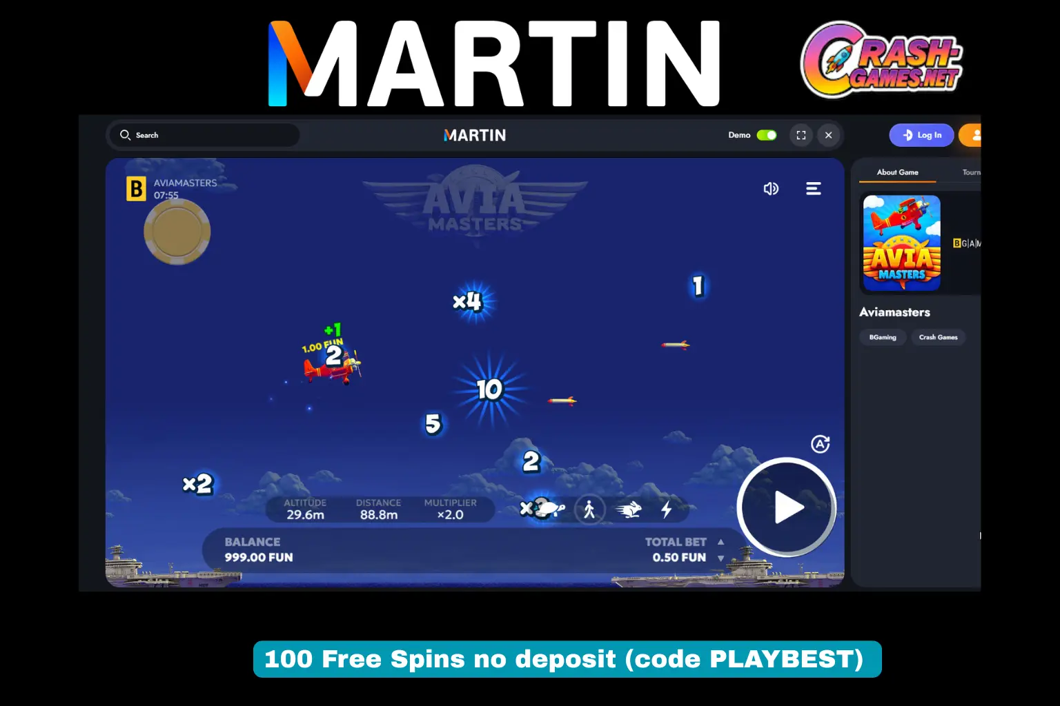 Practical checklist for play crash game aviamasters at the Martin Casino before depositing"