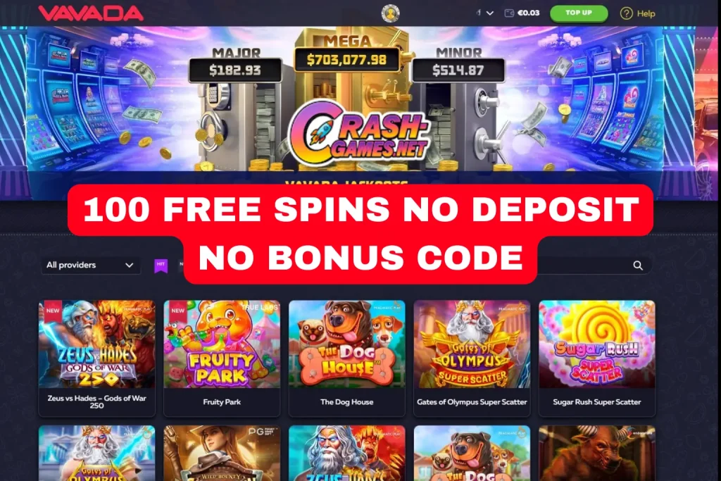 Vavada casino no-deposit bonus terms showing 100 free spins offer in 2026